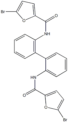 5-bromo-N-{2'-[(5-bromo-2-furoyl)amino][1,1'-biphenyl]-2-yl}-2-furamide Structure