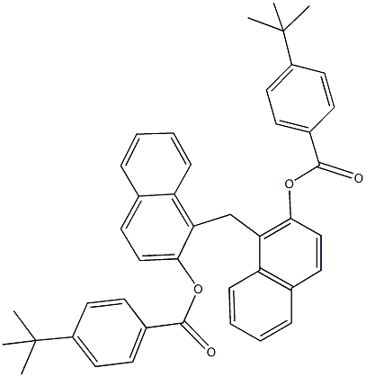 1-({2-[(4-tert-butylbenzoyl)oxy]-1-naphthyl}methyl)-2-naphthyl 4-tert-butylbenzoate|