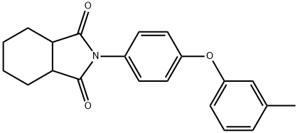2-[4-(3-methylphenoxy)phenyl]hexahydro-1H-isoindole-1,3(2H)-dione Structure
