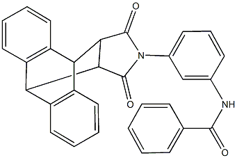 N-[3-(16,18-dioxo-17-azapentacyclo[6.6.5.0~2,7~.0~9,14~.0~15,19~]nonadeca-2,4,6,9,11,13-hexaen-17-yl)phenyl]benzamide Struktur