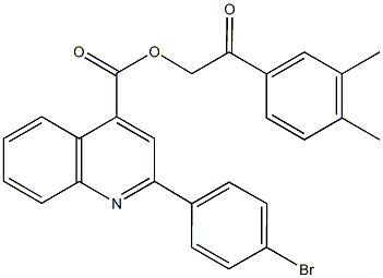 352672-39-0 2-(3,4-dimethylphenyl)-2-oxoethyl 2-(4-bromophenyl)-4-quinolinecarboxylate