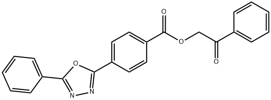 2-oxo-2-phenylethyl 4-(5-phenyl-1,3,4-oxadiazol-2-yl)benzoate Structure