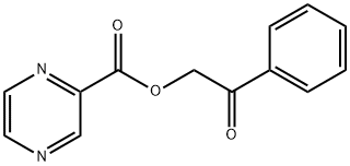 2-oxo-2-phenylethyl 2-pyrazinecarboxylate Structure