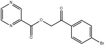 2-(4-bromophenyl)-2-oxoethyl 2-pyrazinecarboxylate Struktur