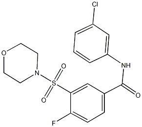 N-(3-chlorophenyl)-4-fluoro-3-(4-morpholinylsulfonyl)benzamide|