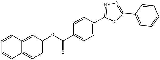 2-naphthyl 4-(5-phenyl-1,3,4-oxadiazol-2-yl)benzoate Struktur