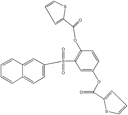 2-(2-naphthylsulfonyl)-4-[(2-thienylcarbonyl)oxy]phenyl 2-thiophenecarboxylate,352673-59-7,结构式