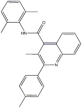 N-(2,6-dimethylphenyl)-3-methyl-2-(4-methylphenyl)-4-quinolinecarboxamide Struktur