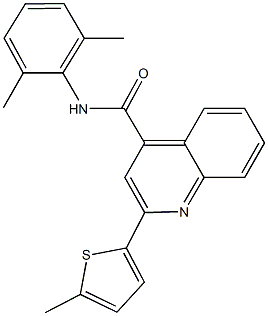 N-(2,6-dimethylphenyl)-2-(5-methyl-2-thienyl)-4-quinolinecarboxamide Structure