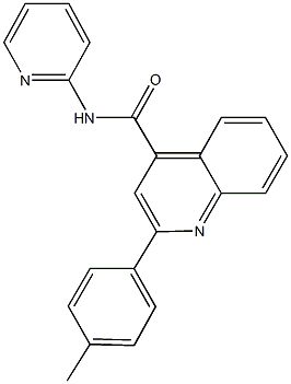 2-(4-methylphenyl)-N-(2-pyridinyl)-4-quinolinecarboxamide Struktur