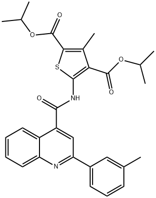 352677-70-4 diisopropyl 3-methyl-5-({[2-(3-methylphenyl)-4-quinolinyl]carbonyl}amino)-2,4-thiophenedicarboxylate