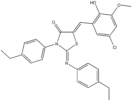 5-(5-chloro-2-hydroxy-3-methoxybenzylidene)-3-(4-ethylphenyl)-2-[(4-ethylphenyl)imino]-1,3-thiazolidin-4-one|