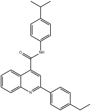 2-(4-ethylphenyl)-N-(4-isopropylphenyl)-4-quinolinecarboxamide Structure