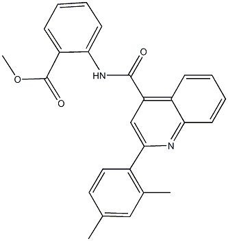 methyl 2-({[2-(2,4-dimethylphenyl)-4-quinolinyl]carbonyl}amino)benzoate Struktur