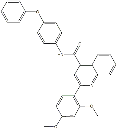 2-(2,4-dimethoxyphenyl)-N-(4-phenoxyphenyl)-4-quinolinecarboxamide,352678-01-4,结构式