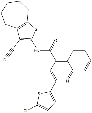 352678-17-2 2-(5-chloro-2-thienyl)-N-(3-cyano-5,6,7,8-tetrahydro-4H-cyclohepta[b]thien-2-yl)-4-quinolinecarboxamide