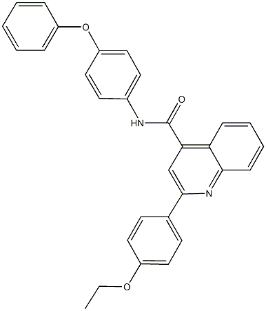 2-(4-ethoxyphenyl)-N-(4-phenoxyphenyl)-4-quinolinecarboxamide 结构式