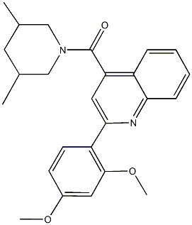 2-(2,4-dimethoxyphenyl)-4-[(3,5-dimethyl-1-piperidinyl)carbonyl]quinoline Structure