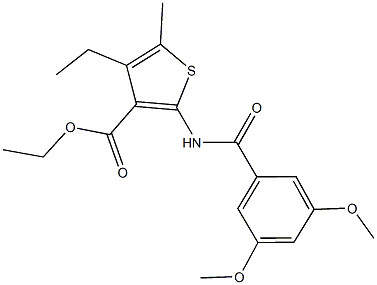 ethyl 2-[(3,5-dimethoxybenzoyl)amino]-4-ethyl-5-methyl-3-thiophenecarboxylate|