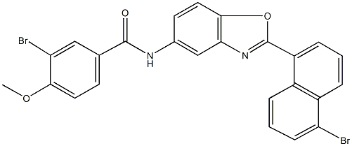 352678-48-9 3-bromo-N-[2-(5-bromo-1-naphthyl)-1,3-benzoxazol-5-yl]-4-methoxybenzamide