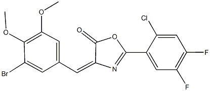 4-(3-bromo-4,5-dimethoxybenzylidene)-2-(2-chloro-4,5-difluorophenyl)-1,3-oxazol-5(4H)-one,352678-70-7,结构式