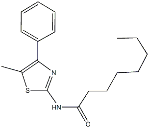 N-(5-methyl-4-phenyl-1,3-thiazol-2-yl)octanamide Structure