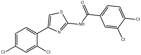 3,4-dichloro-N-[4-(2,4-dichlorophenyl)-1,3-thiazol-2-yl]benzamide Struktur