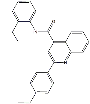 2-(4-ethylphenyl)-N-(2-isopropylphenyl)-4-quinolinecarboxamide,352678-91-2,结构式