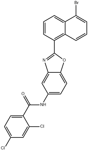 352679-06-2 N-[2-(5-bromo-1-naphthyl)-1,3-benzoxazol-5-yl]-2,4-dichlorobenzamide