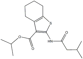 isopropyl 2-[(3-methylbutanoyl)amino]-4,5,6,7-tetrahydro-1-benzothiophene-3-carboxylate Struktur