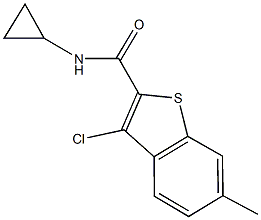 3-chloro-N-cyclopropyl-6-methyl-1-benzothiophene-2-carboxamide Structure