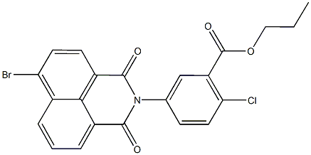 propyl 5-(6-bromo-1,3-dioxo-1H-benzo[de]isoquinolin-2(3H)-yl)-2-chlorobenzoate 化学構造式