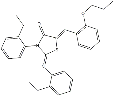 352683-49-9 3-(2-ethylphenyl)-2-[(2-ethylphenyl)imino]-5-(2-propoxybenzylidene)-1,3-thiazolidin-4-one