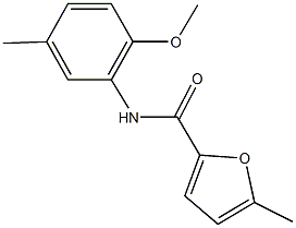 N-(2-methoxy-5-methylphenyl)-5-methyl-2-furamide 化学構造式