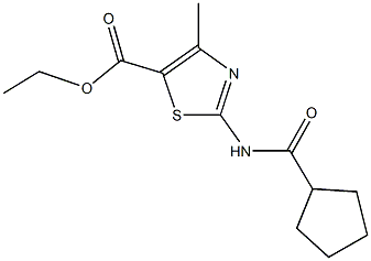 ethyl 2-[(cyclopentylcarbonyl)amino]-4-methyl-1,3-thiazole-5-carboxylate Structure