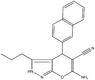 352683-72-8 6-amino-4-(2-naphthyl)-3-propyl-2,4-dihydropyrano[2,3-c]pyrazole-5-carbonitrile