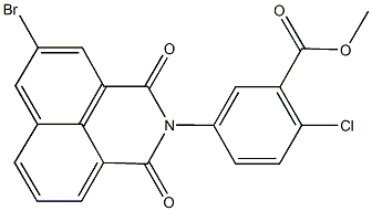 methyl 5-(5-bromo-1,3-dioxo-1H-benzo[de]isoquinolin-2(3H)-yl)-2-chlorobenzoate Struktur