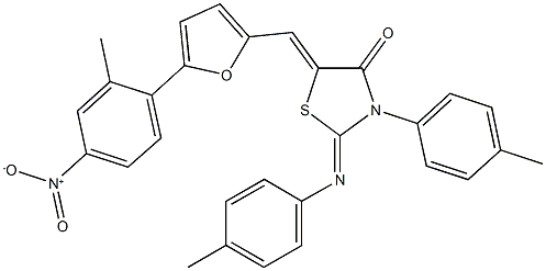 352683-88-6 5-[(5-{4-nitro-2-methylphenyl}-2-furyl)methylene]-3-(4-methylphenyl)-2-[(4-methylphenyl)imino]-1,3-thiazolidin-4-one