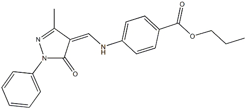 propyl 4-{[(3-methyl-5-oxo-1-phenyl-1,5-dihydro-4H-pyrazol-4-ylidene)methyl]amino}benzoate|
