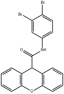 N-(3,4-dibromophenyl)-9H-xanthene-9-carboxamide Structure