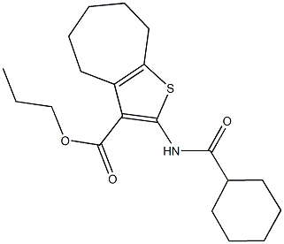 propyl 2-[(cyclohexylcarbonyl)amino]-5,6,7,8-tetrahydro-4H-cyclohepta[b]thiophene-3-carboxylate|