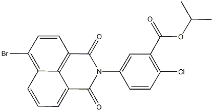 isopropyl 5-(6-bromo-1,3-dioxo-1H-benzo[de]isoquinolin-2(3H)-yl)-2-chlorobenzoate 化学構造式