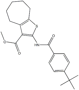 352684-05-0 methyl 2-[(4-tert-butylbenzoyl)amino]-5,6,7,8-tetrahydro-4H-cyclohepta[b]thiophene-3-carboxylate