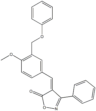 4-[4-methoxy-3-(phenoxymethyl)benzylidene]-3-phenyl-5(4H)-isoxazolone,352684-14-1,结构式