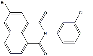 5-bromo-2-(3-chloro-4-methylphenyl)-1H-benzo[de]isoquinoline-1,3(2H)-dione Structure