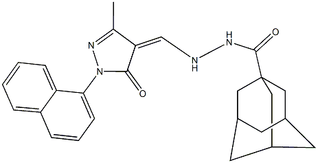 N'-{[3-methyl-1-(1-naphthyl)-5-oxo-1,5-dihydro-4H-pyrazol-4-ylidene]methyl}-1-adamantanecarbohydrazide,352684-40-3,结构式