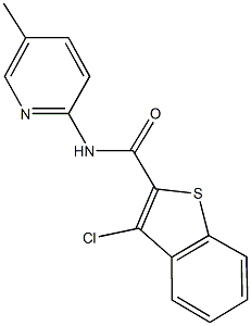 3-chloro-N-(5-methyl-2-pyridinyl)-1-benzothiophene-2-carboxamide,352684-49-2,结构式