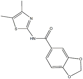 N-(4,5-dimethyl-1,3-thiazol-2-yl)-1,3-benzodioxole-5-carboxamide Struktur