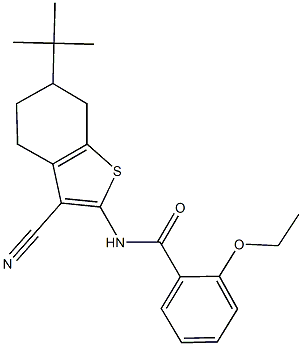 N-(6-tert-butyl-3-cyano-4,5,6,7-tetrahydro-1-benzothien-2-yl)-2-ethoxybenzamide Structure