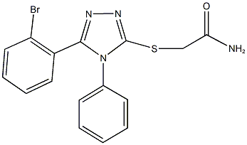 2-{[5-(2-bromophenyl)-4-phenyl-4H-1,2,4-triazol-3-yl]sulfanyl}acetamide Structure